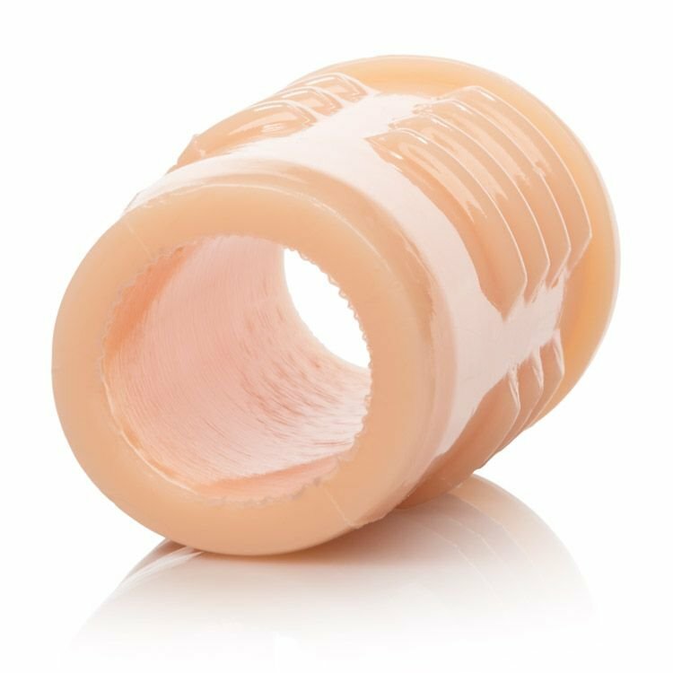 Male Penis Erection Girth Enhancer Cock Ring Ridge Orgasm Sleeve Extension