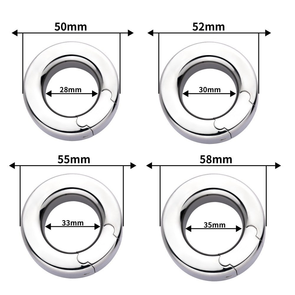 FRRK Men‘s Cock Ring 304 Stainless Steel Delay Ejaculation BDSM Ring in 4 Sizes