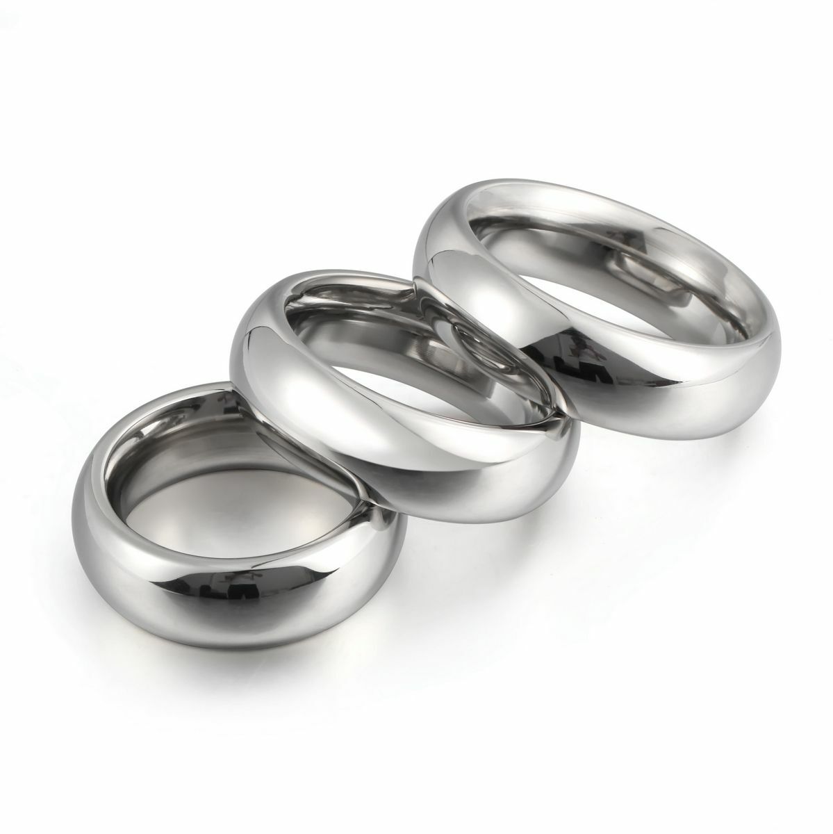 Thick Heavy Duty Stainless Steel Metal Silver Male Cock Ring Penis Enhancer Band
