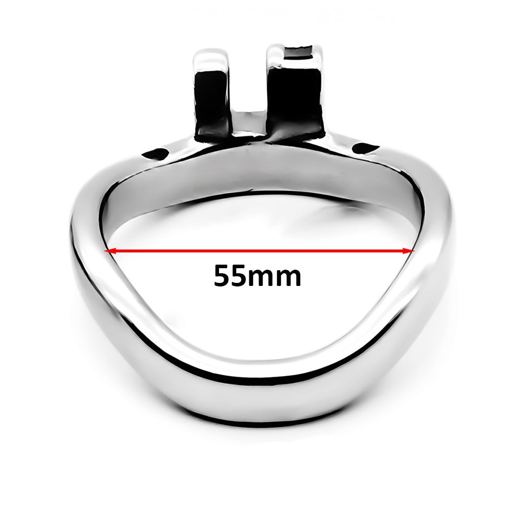Mini Cock Cage Metal Male Chastity Device Curved Penis Locking Rings 40/45/50/55