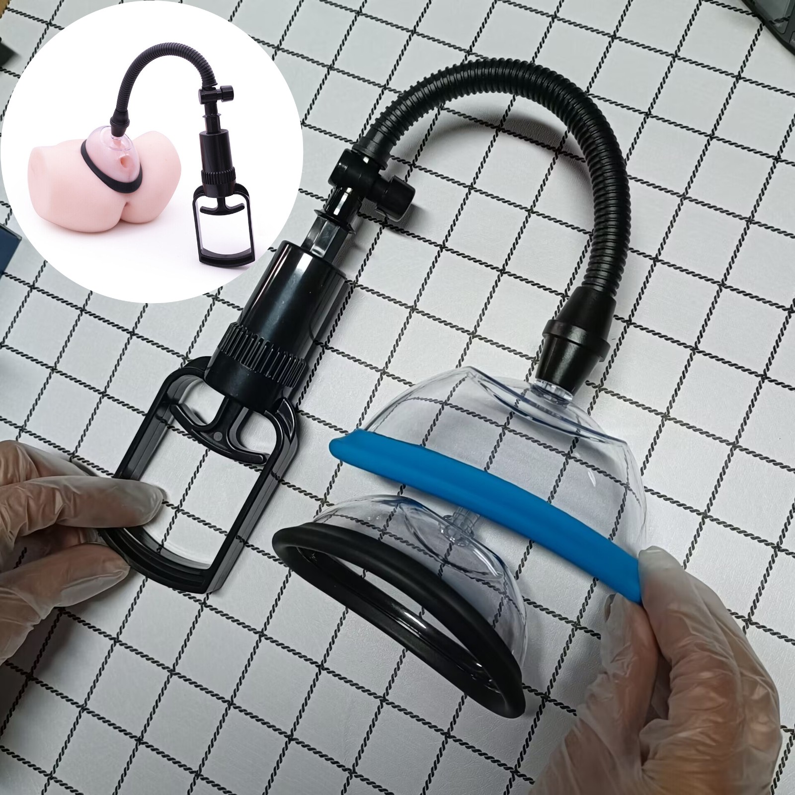 SM Clitoral Vaginal Sucker Pussy Pump Orgasm 2 CUPS Enhancer Sex Toys for Women