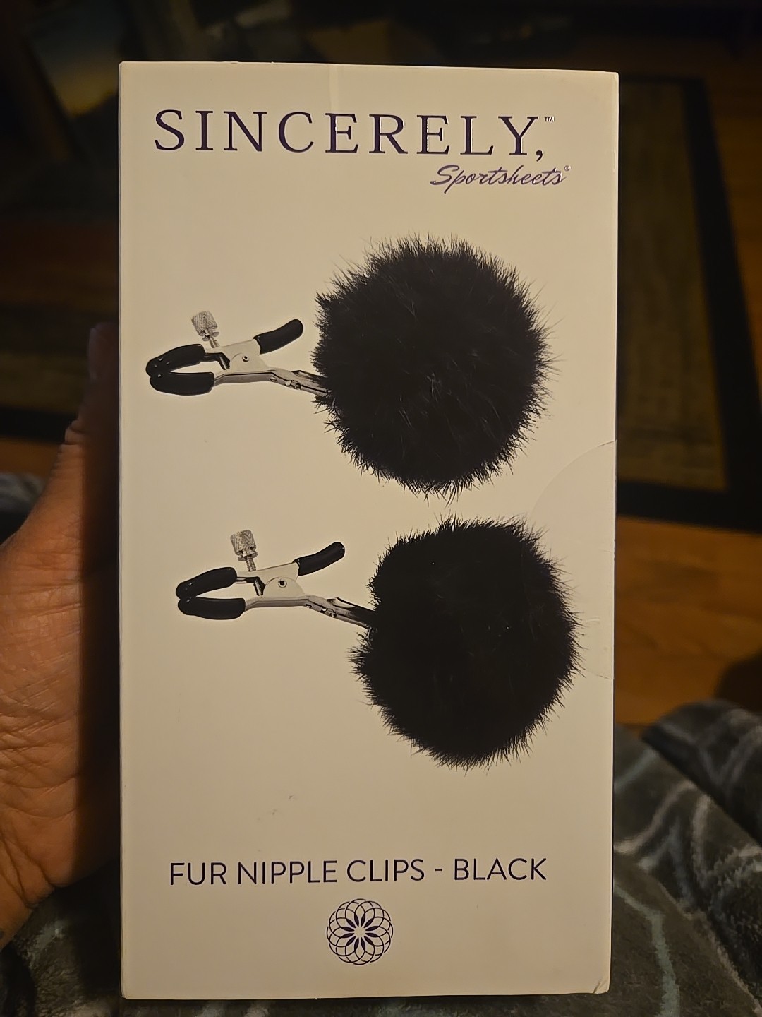 Bondage Gear Playful Fur Puff Balls Rubber Nipple Clamps BDSM Breast Teaser Clip