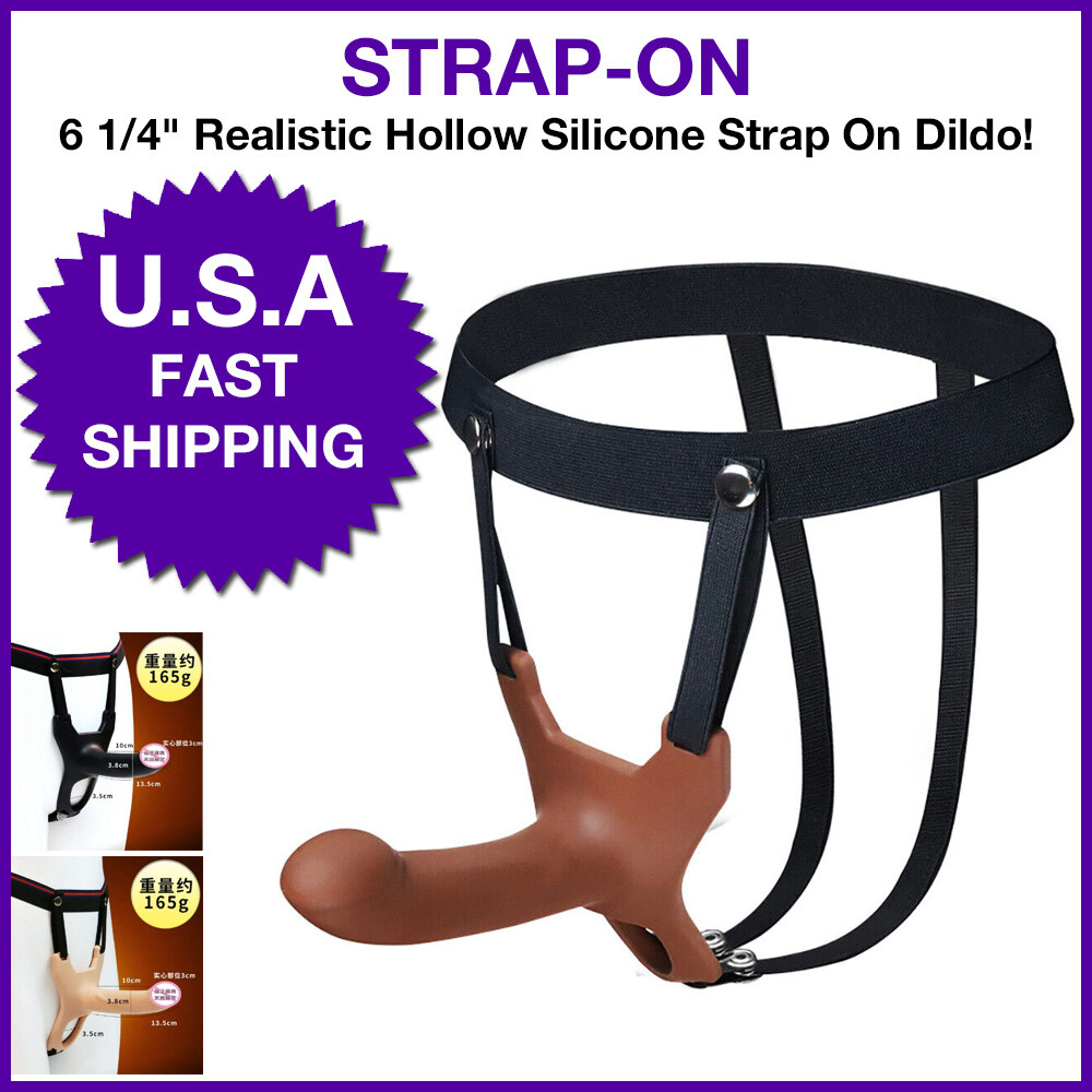 Realistic Dildo Flesh Color Silicone Hollow Strap On Dildo Male Woman 6 1/4″