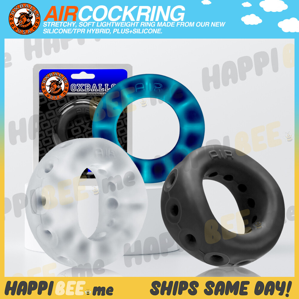 OXBALLS AIR Cock Ring🍯Male TPR+Silicone Penis Ring Ball Stretcher Sack Sling