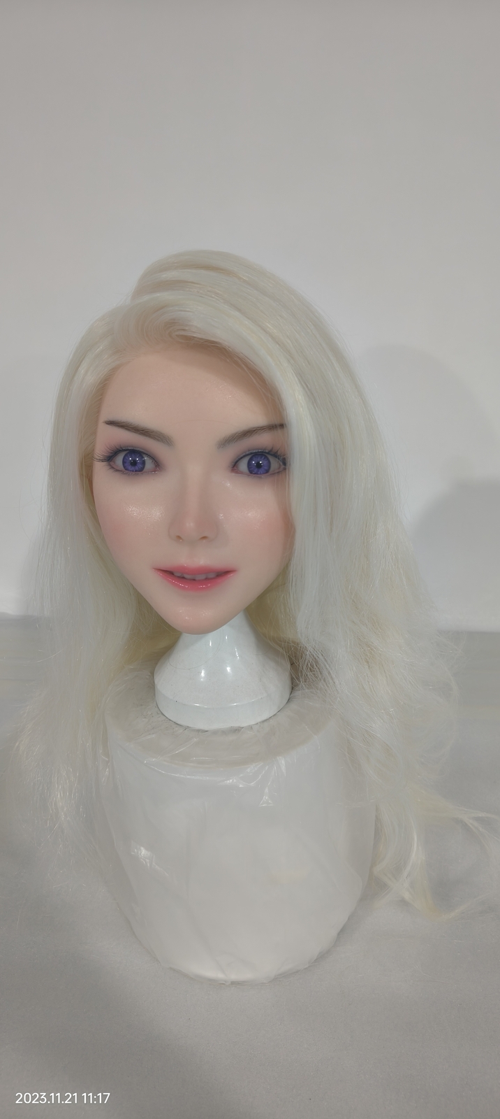 Realistic Sex Doll Head Real Oral Sex Silicone Mobile Jaw Implanted Hair for Men