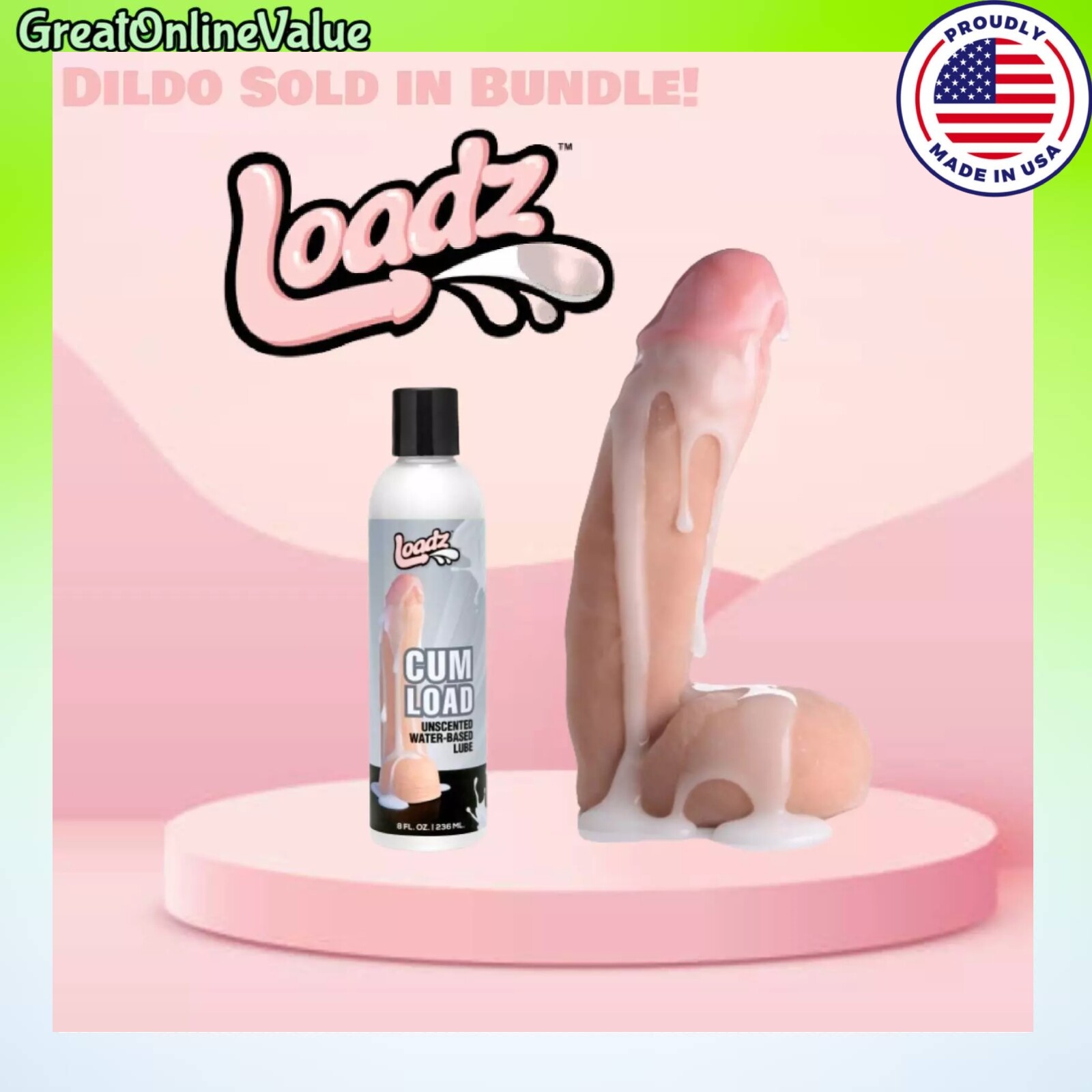 Loadz Cum Load Lube Jizz Semen Sperm REAL FEEL Water Juice 8oz Vibrating Dildo