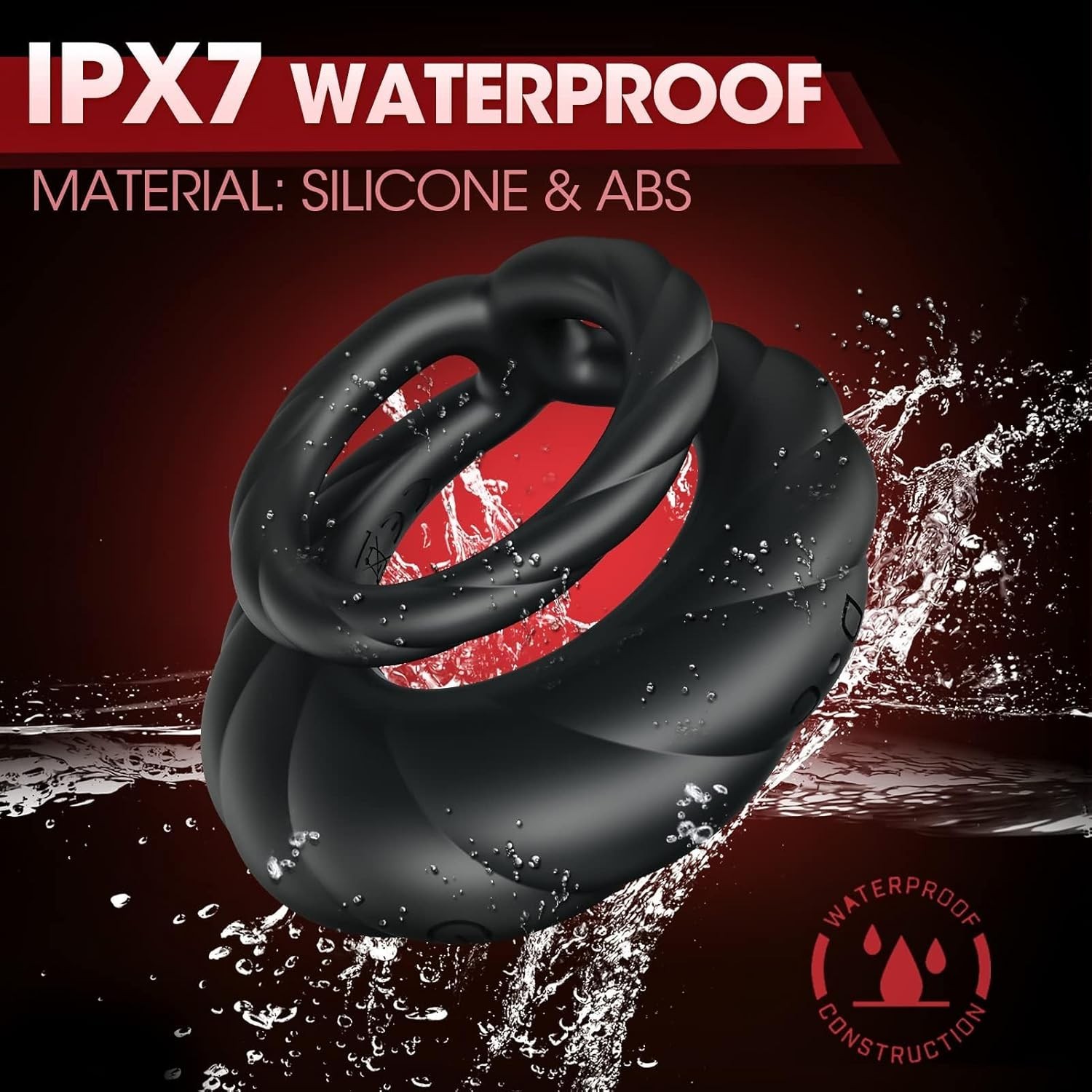 Vibrating Cock Ring Sex Toys for Men. Couples Mens Male Adult Sex Toys S&M Whips