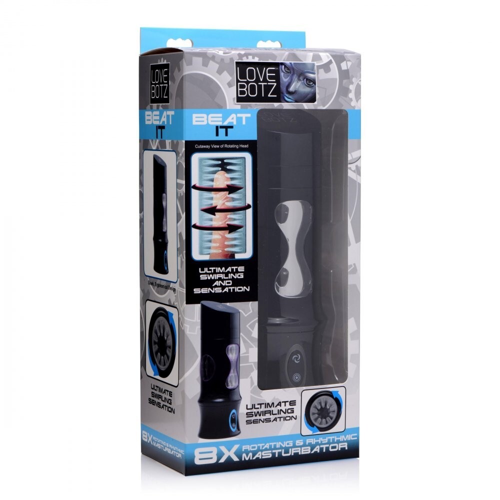 Beat It 8X Rotating and Rhythmic Male Masturbator USB Rechargeable LoveBotz Real