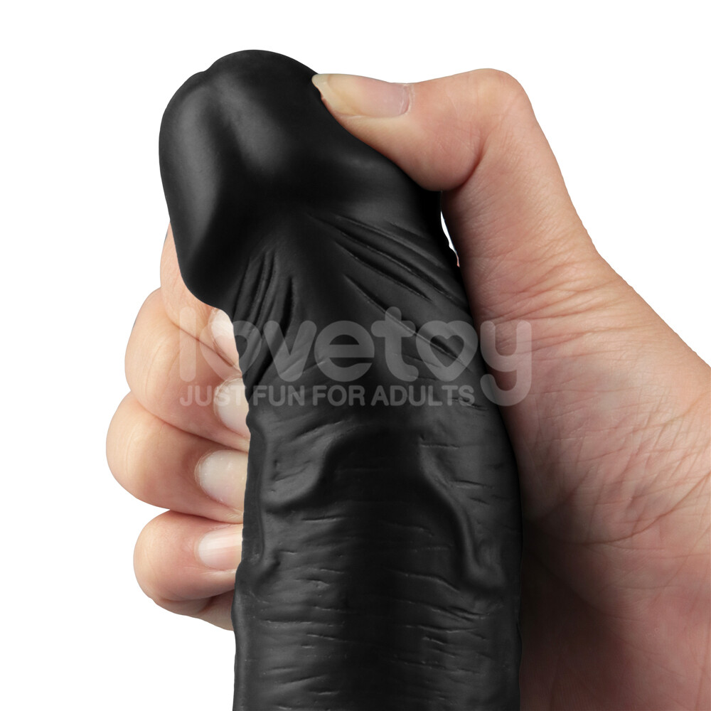 9.5 inch Real Soft Skin Rechargeable Vibrating Dildo 10 Speed Sex Toy for Women