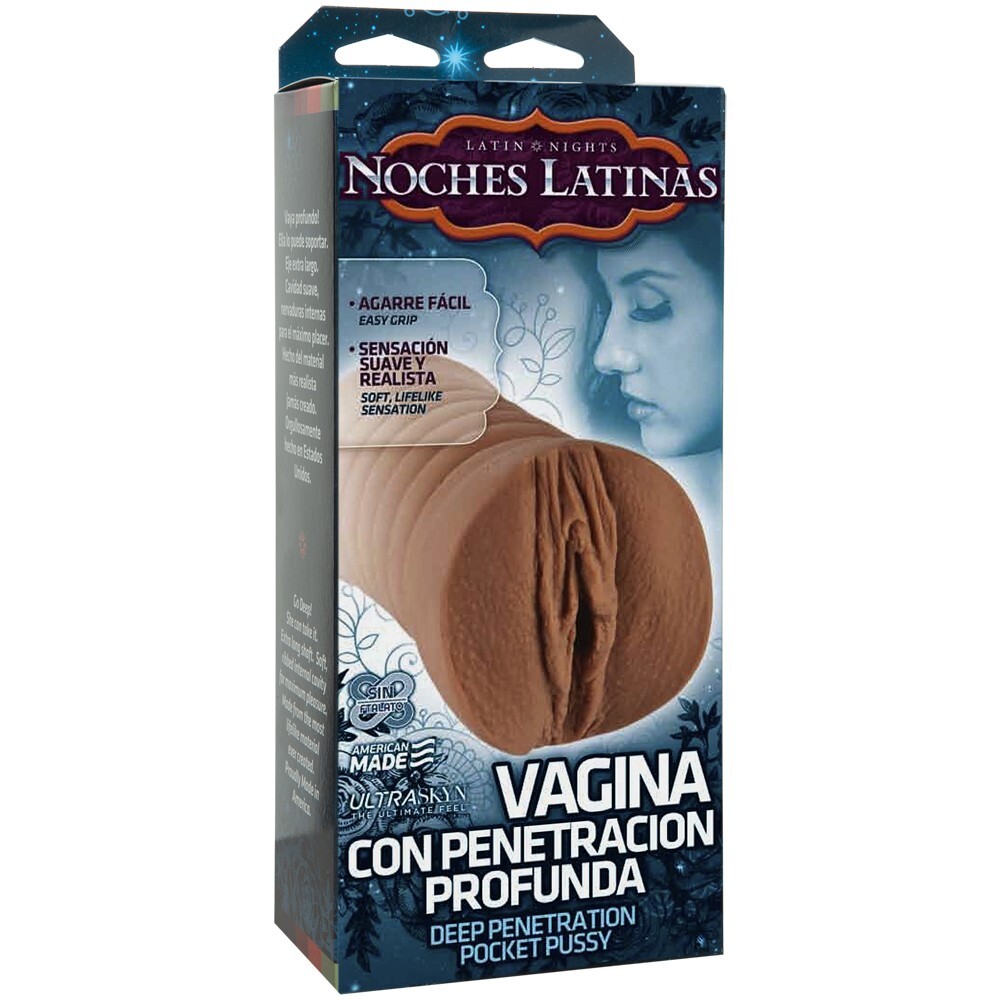 Doc Johnson Noches Latinas Vagina Con Penetracion Profunda Caramel- Pocket Pussy