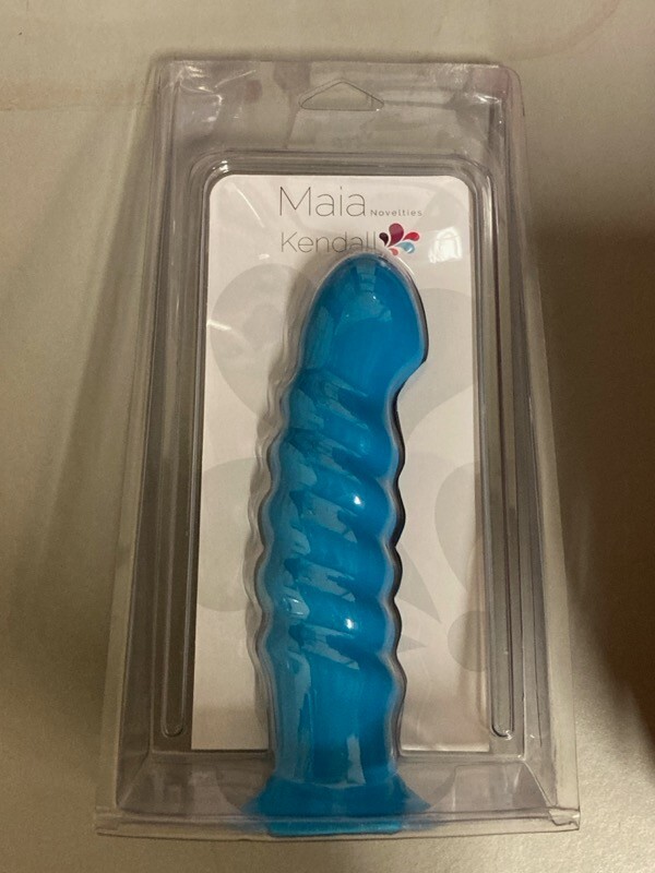 Maia Novelties Kendall Silicone 7 inches Blue Dong with Suction Cup Based, New