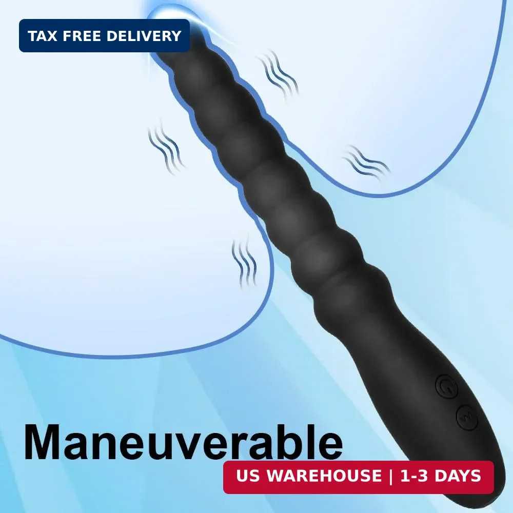 Vibrating Anal Beads Butt Plug Adult Sex Toys for Men Women Couples, Rechargeabl