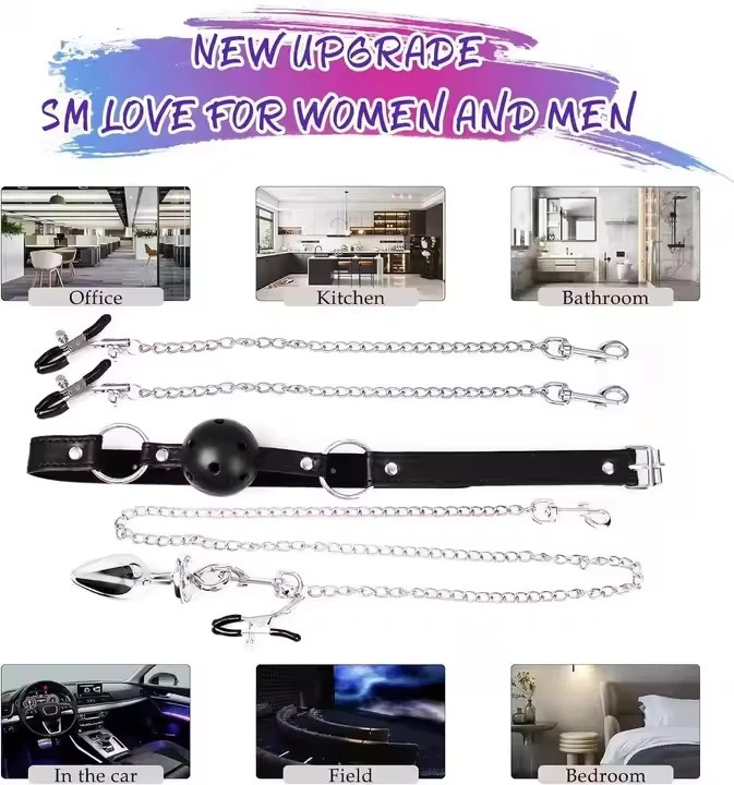 NEW BDSM Anal Hook Sex Bondage Set Role Play Butt Plug Restraint Kit