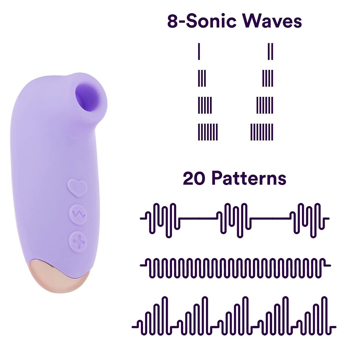 Rechargeable Air Wave Nipple Clit Sucking Vibrator Stimulator Sex Toys for Women