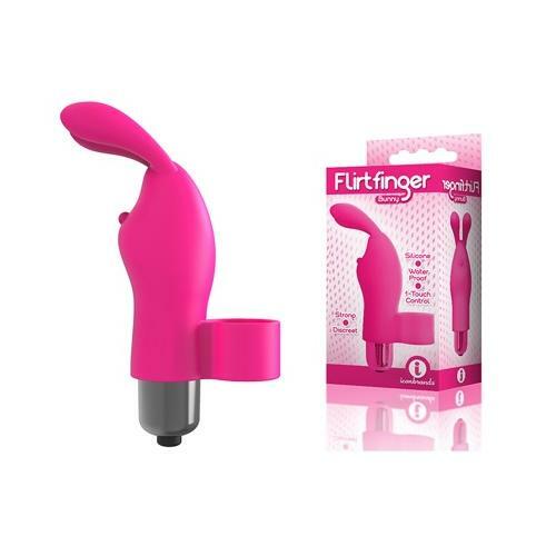 The 9’s Flirt Finger Bunny Finger Vibrator Pink