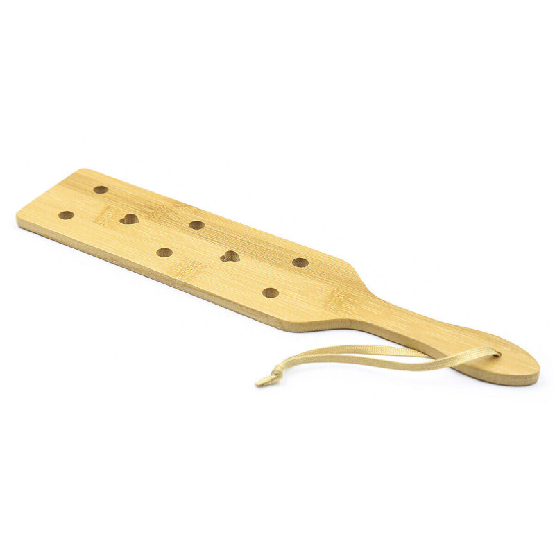 Bamboo Spanking Paddle Wooden Handle Flogger BDSM Adult Roleplay Games Sex Toys