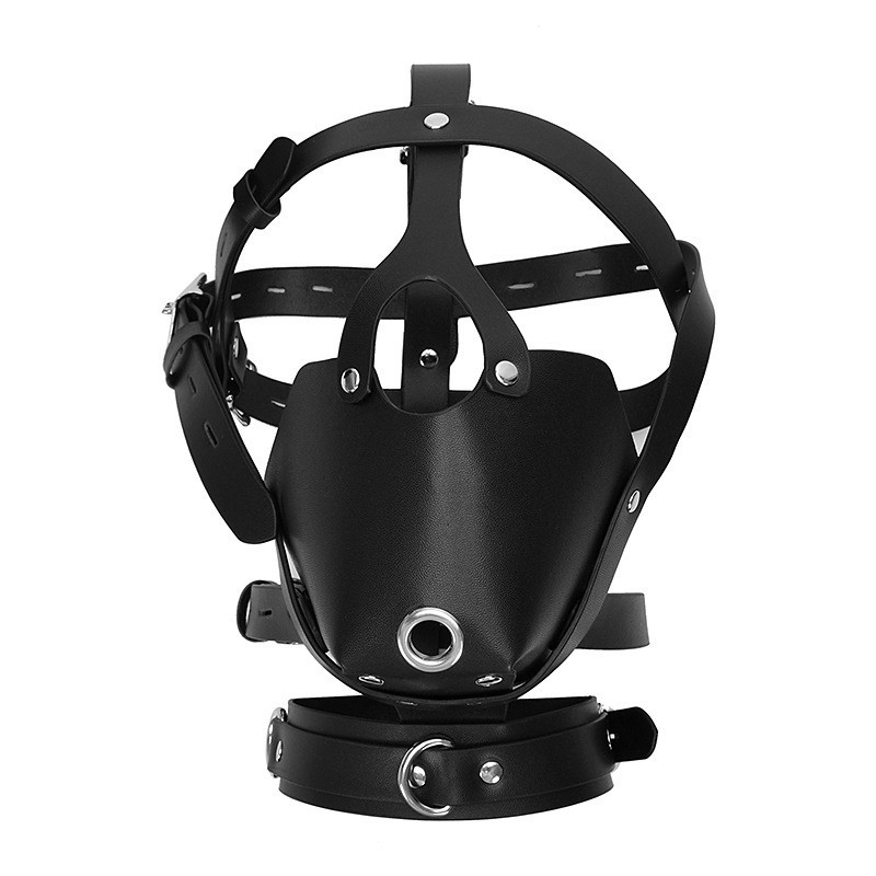 Gothic PU Leather Face Mask Unisex Costume for Masquerade Ball Roleplay Party