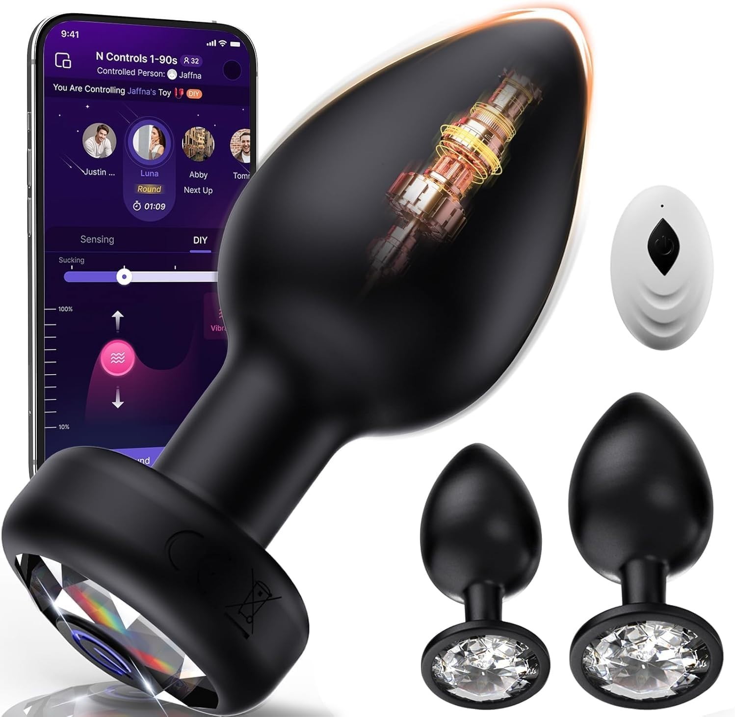 3 PCS Wireless Remote Control Anal Training Kit Butt Plug Vibrator Sex Toys