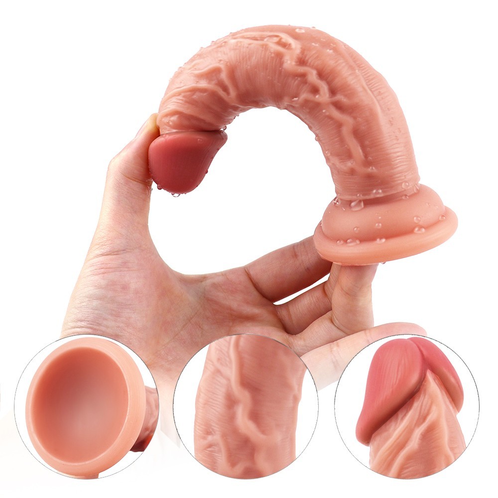 Realistic Dildo Small Penis Soft Lifelike Beginner Dong Sex Toy Suction Cup Anal