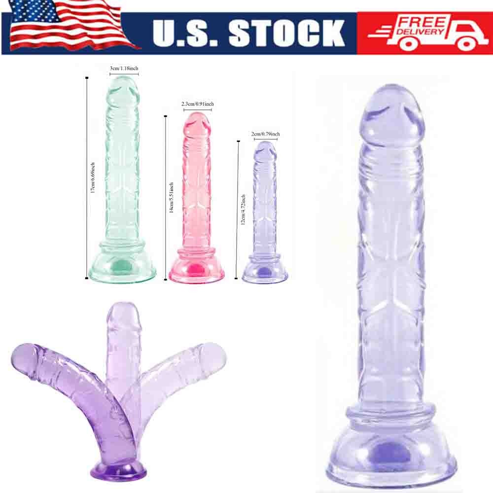 Jelly Dong Dildo Suction Cup G-Spot Waterproof Realistic Cock Veined Dildos Anal