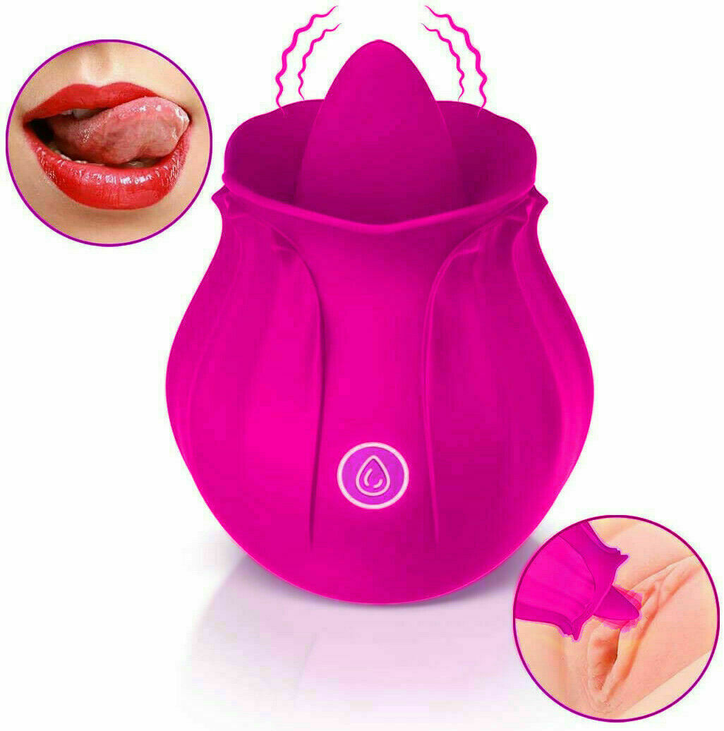 Rose Sucking Vibrator G-spot Licking Massager Clitoral Dildo Female Sex Toys