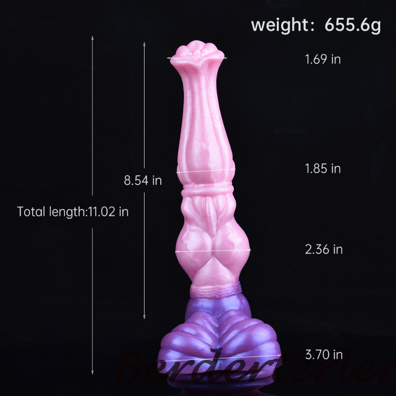 Fantasy Realistic Penis With Suction Cup Silicone Large Knot Dildo Pink Sex Toys