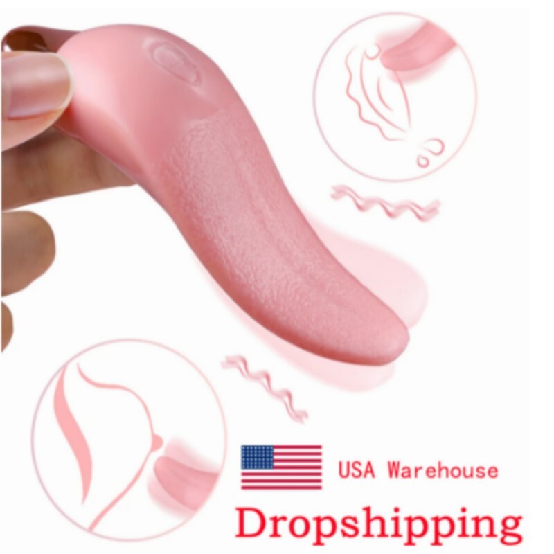 Tongue Oral Clit Licking Sucking Vibrator G Spot Dildo Massager Sex Toys Women