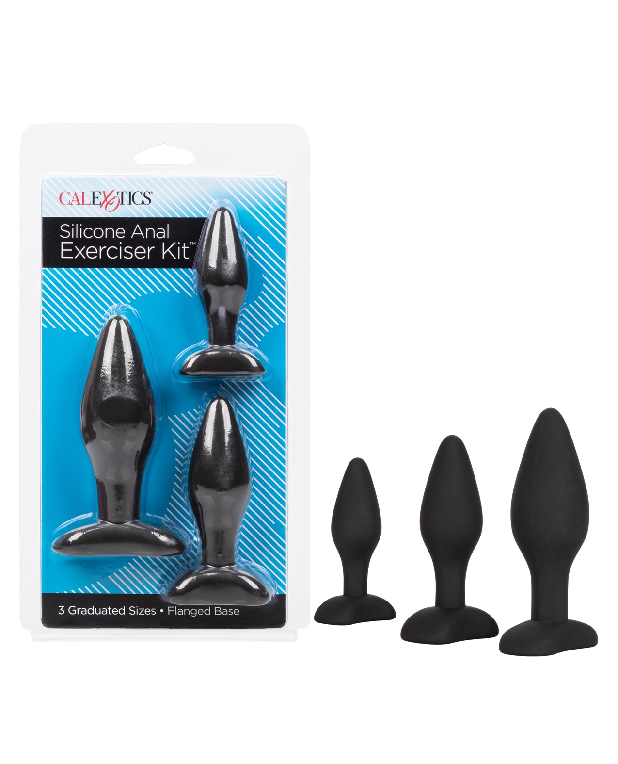 California Exotic Novelties Silicone Anal Exerciser Kit, Black