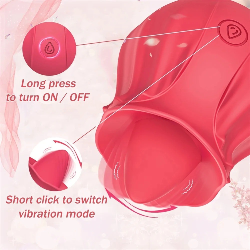 Rose Personal Massager Rechargeable Vibrating Suction Massager For Women