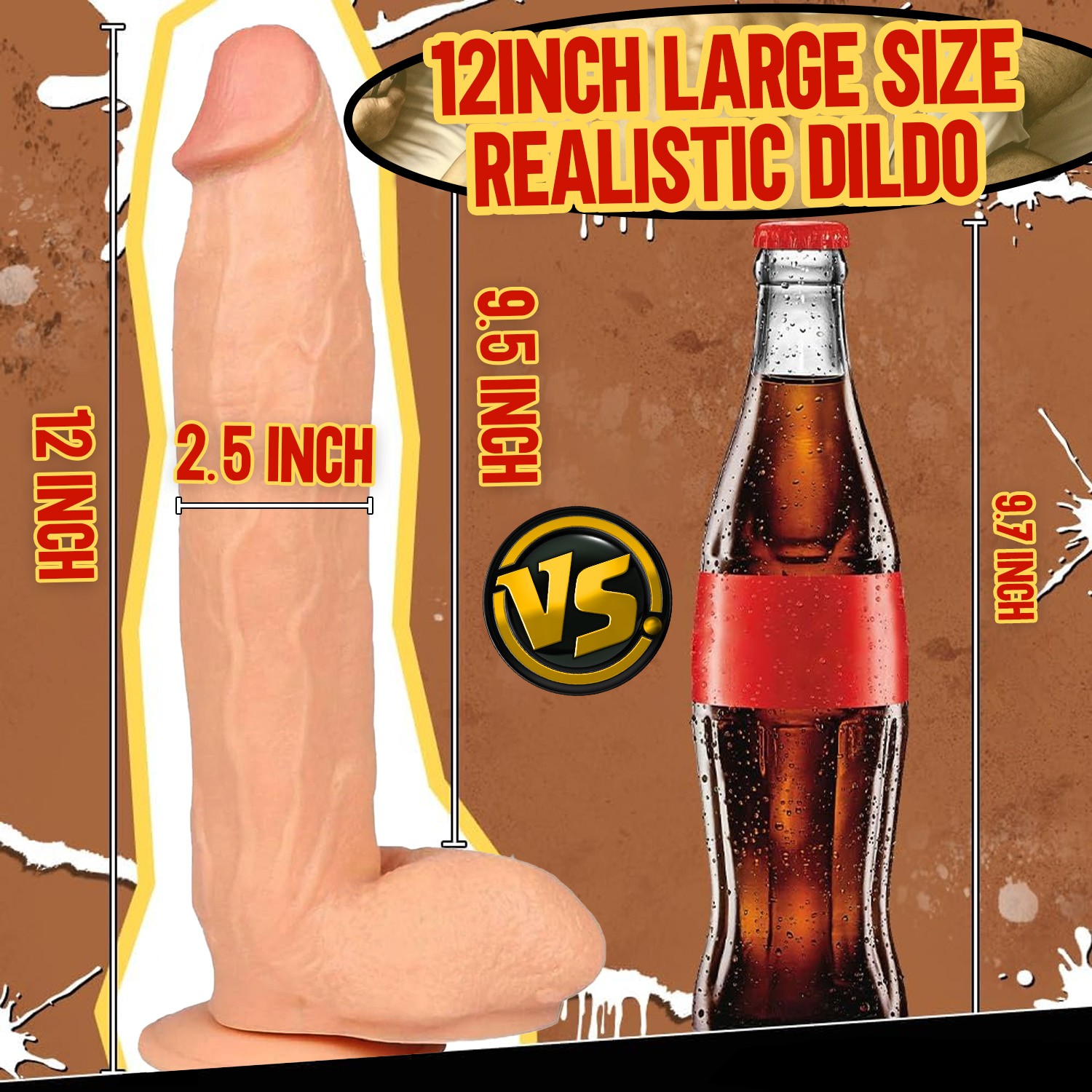Thick Silicone Realistic Huge Dildo Cock Suction Cup Thick Dong Women Sex Toys