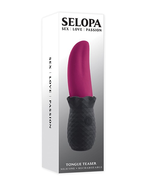 Selopa Tongue Teaser Rechargeable Silicone Flicking Massager – Pink/Black