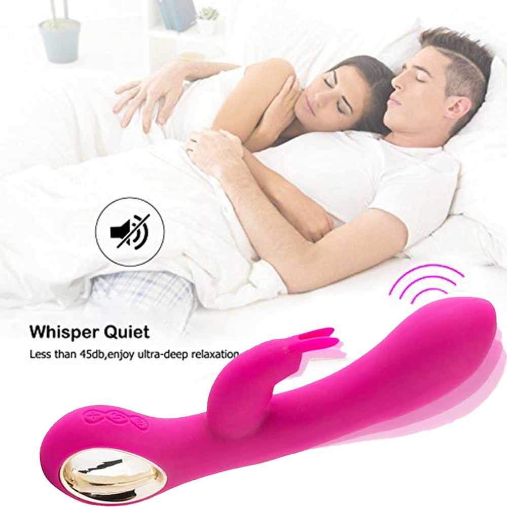 Rabbit Vibrator G-Spot Dildo Vibe Waterproof Clit Massager Sex Toys For Women