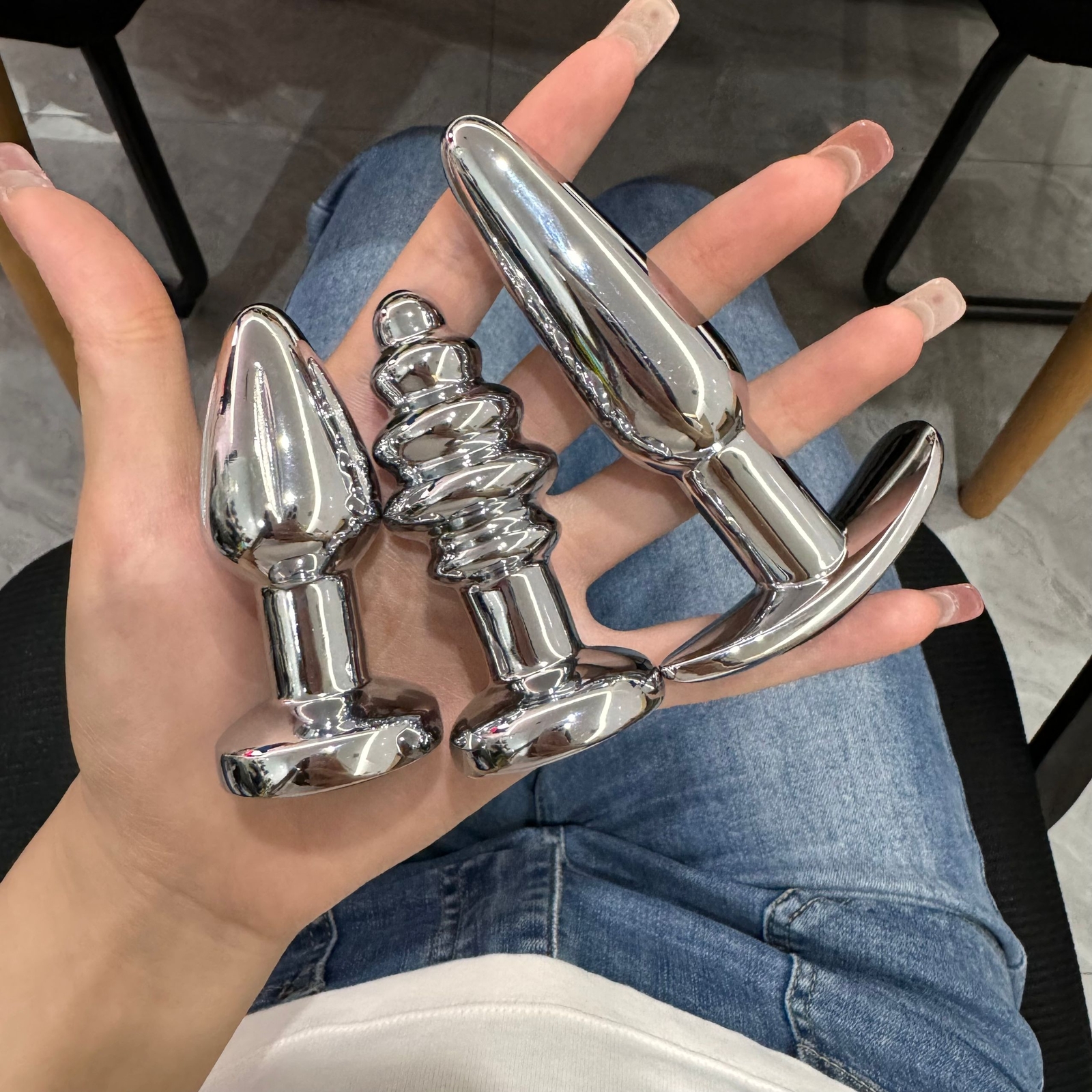 Metal Butt Plug Vibrator Prostate Massager Anal Bead Dildo Sex Toy for Men Women