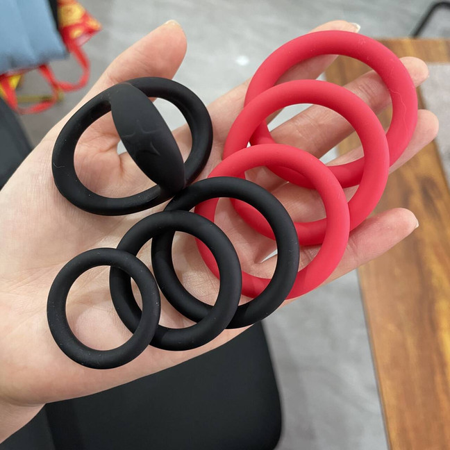 Silicone Cock Ball Rings Set Erection Soft Stretchy Penis Rings Sex Toys For Men