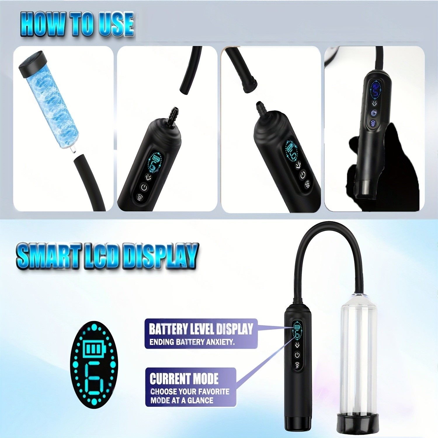 6-Suction Automatic Male Rechargeable Masturbator Cup