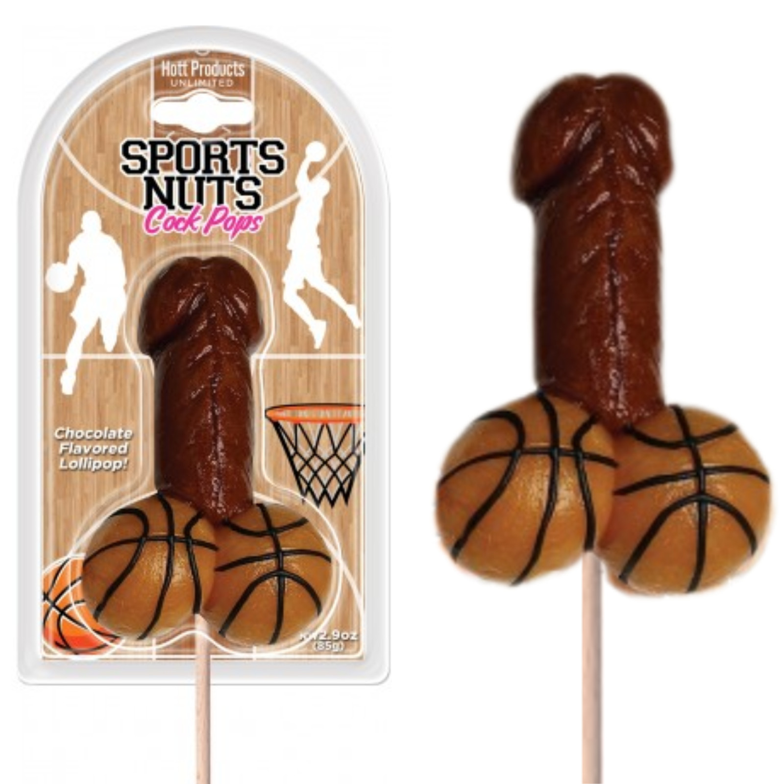 Delicious Basketball Balls Chocolate Pecker Shape Lollipop Cake Topper Funny Gag