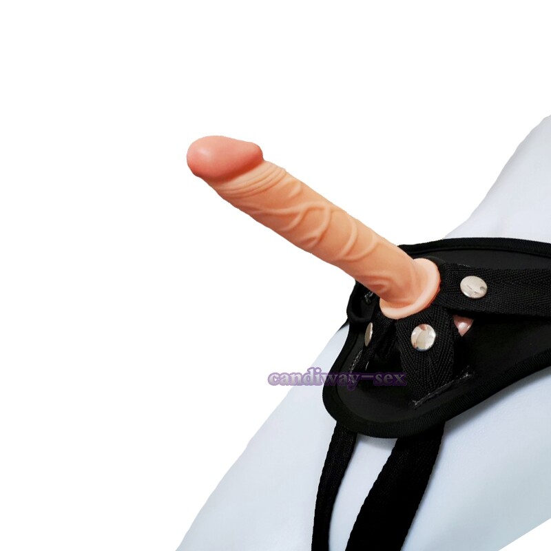 Strap on Slim Strap On Harness Suction Cup Realistic Mini Dildo Female Sex Toy