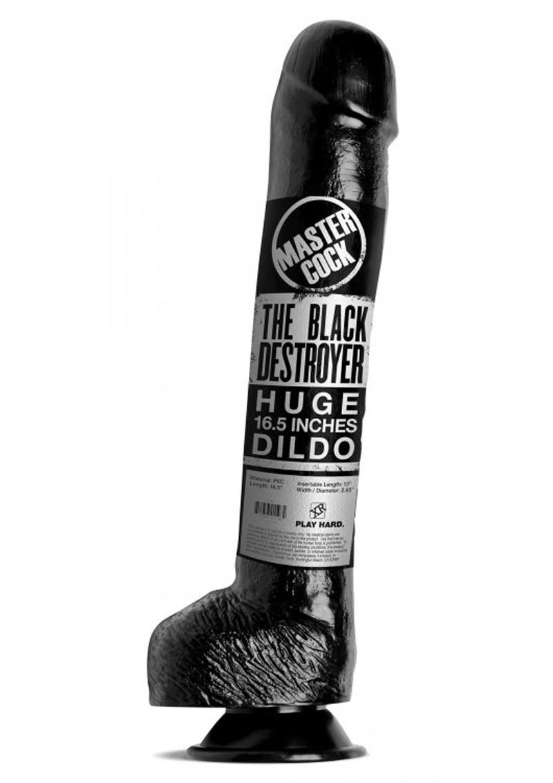 Master Cock The Black Destroyer Huge 17in Dildo – Black