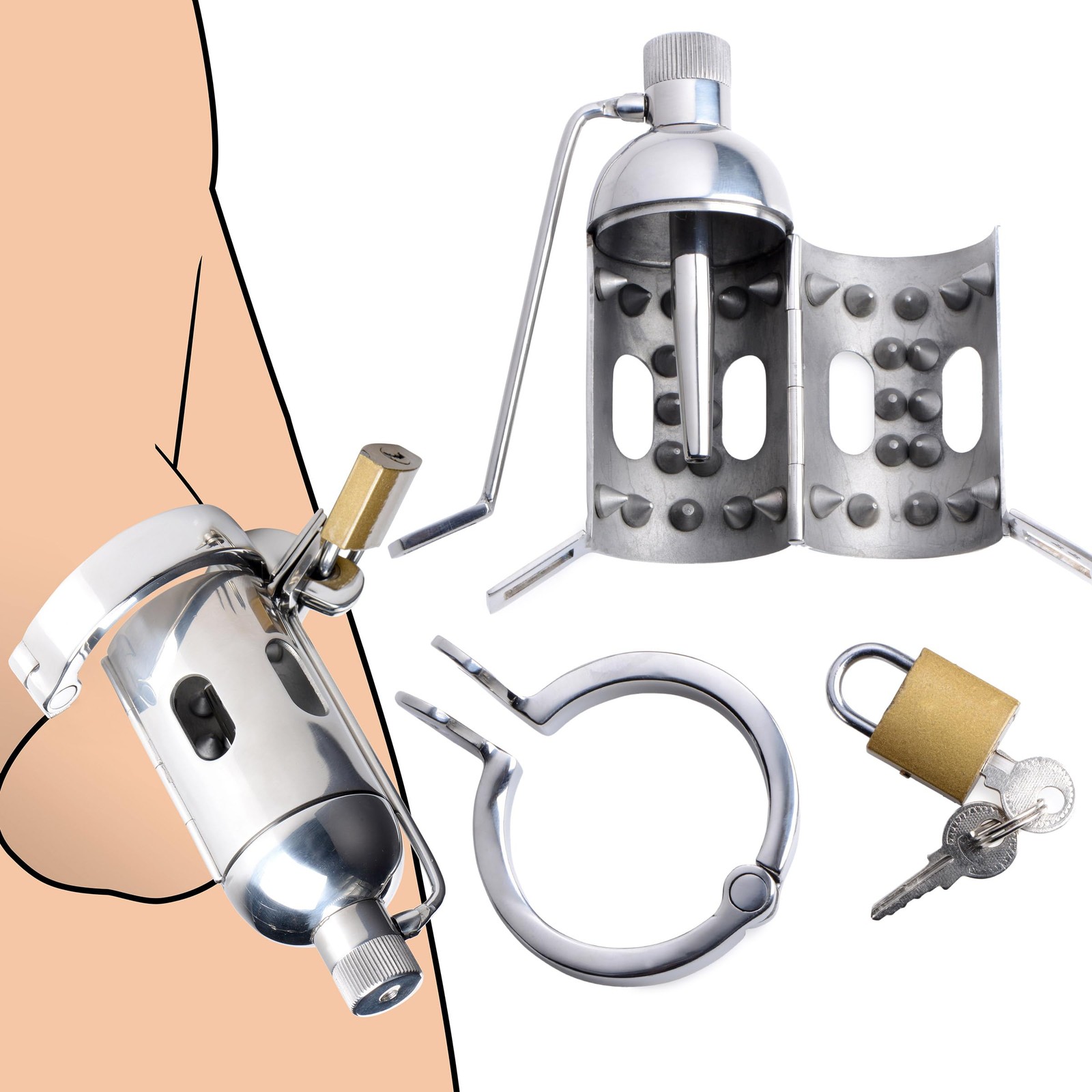 Master Series Spiked Chamber Chastity Cage