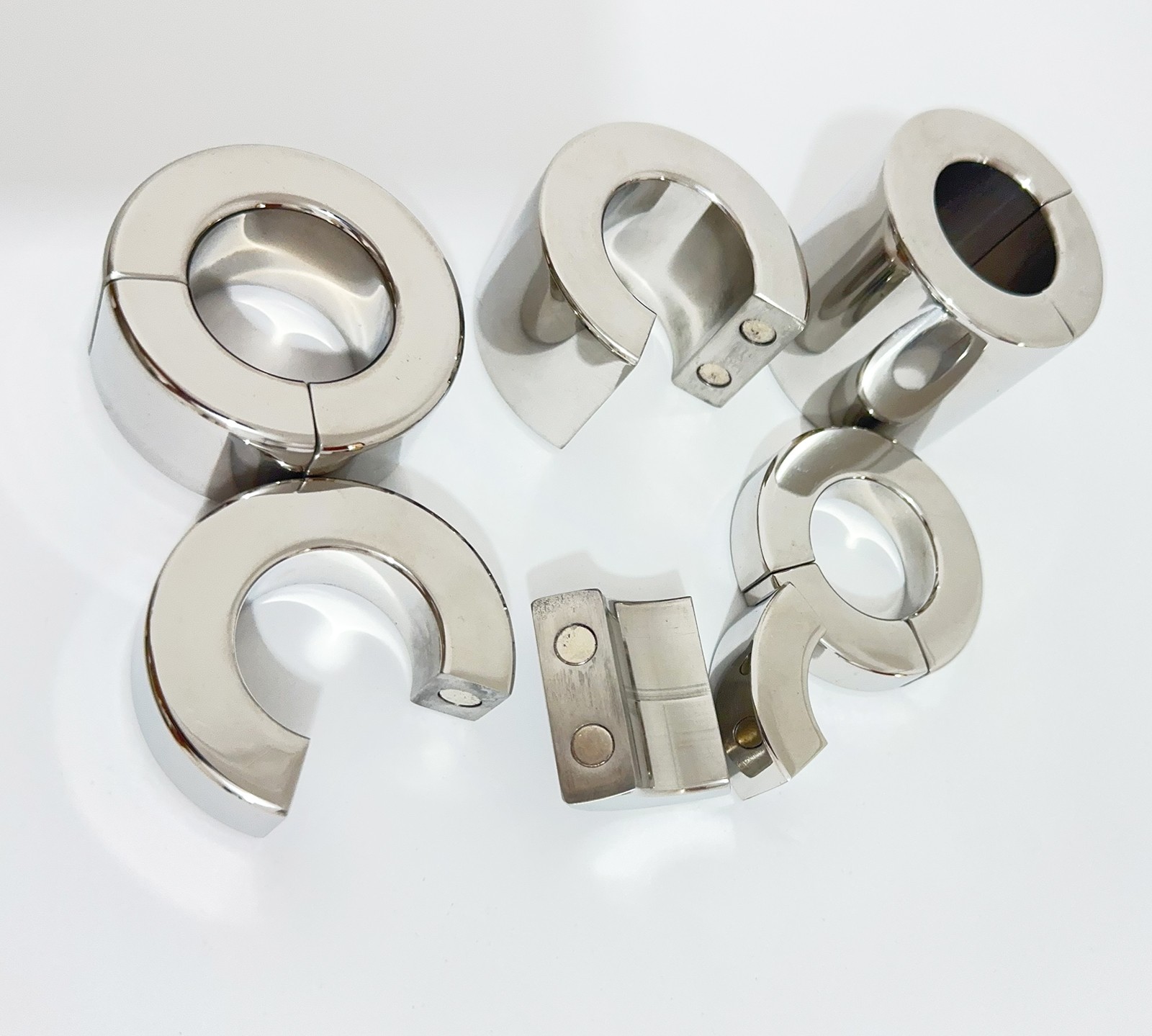 Magnetic Stainless Steel Cock Ring Scrotum Pendant Ball Testis Weight Training