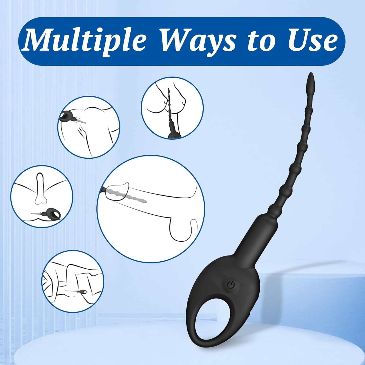 Vibrating Penis Plug Urethra Vibrator Male Vibrator Dilators 10 Vibration Modes
