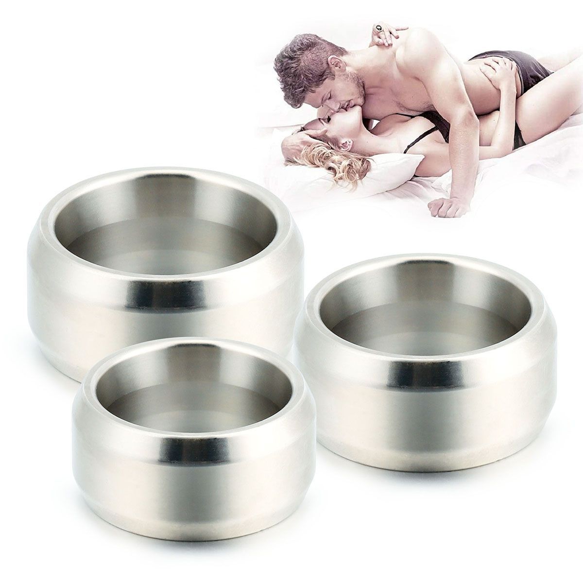 Stainless Steel Cock Ring Penis Ring Chastity Cage Cockring Glans Rings For Mens