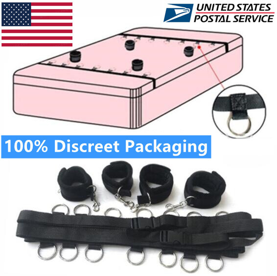 Adult SM Bed Game Restraint Erotic Bondage Ropes BDSM Sex Toy Kit for Couples US