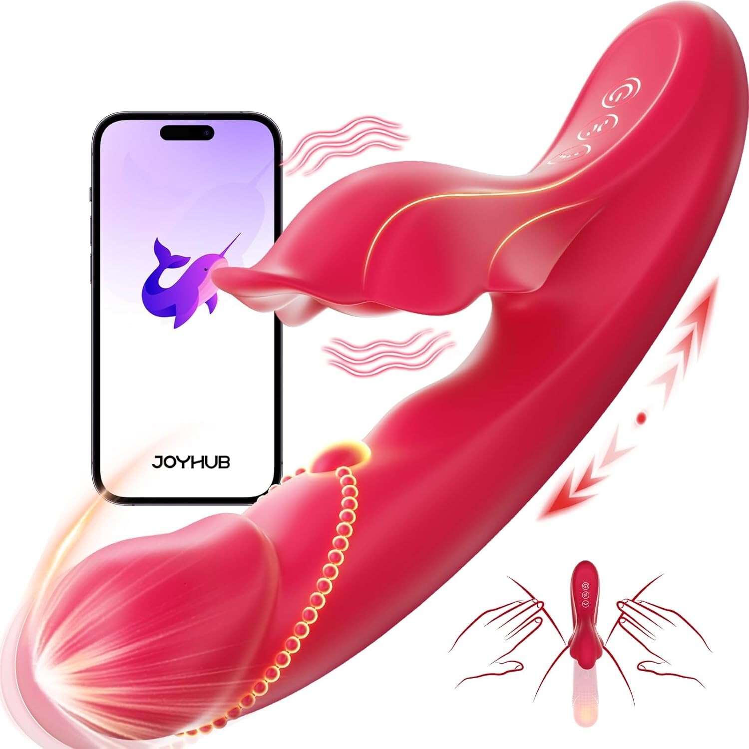 Thrusting Vibrator Dildo Sex Toys – MOOLIGIRL 5IN1 APP Control Women Adult Toys