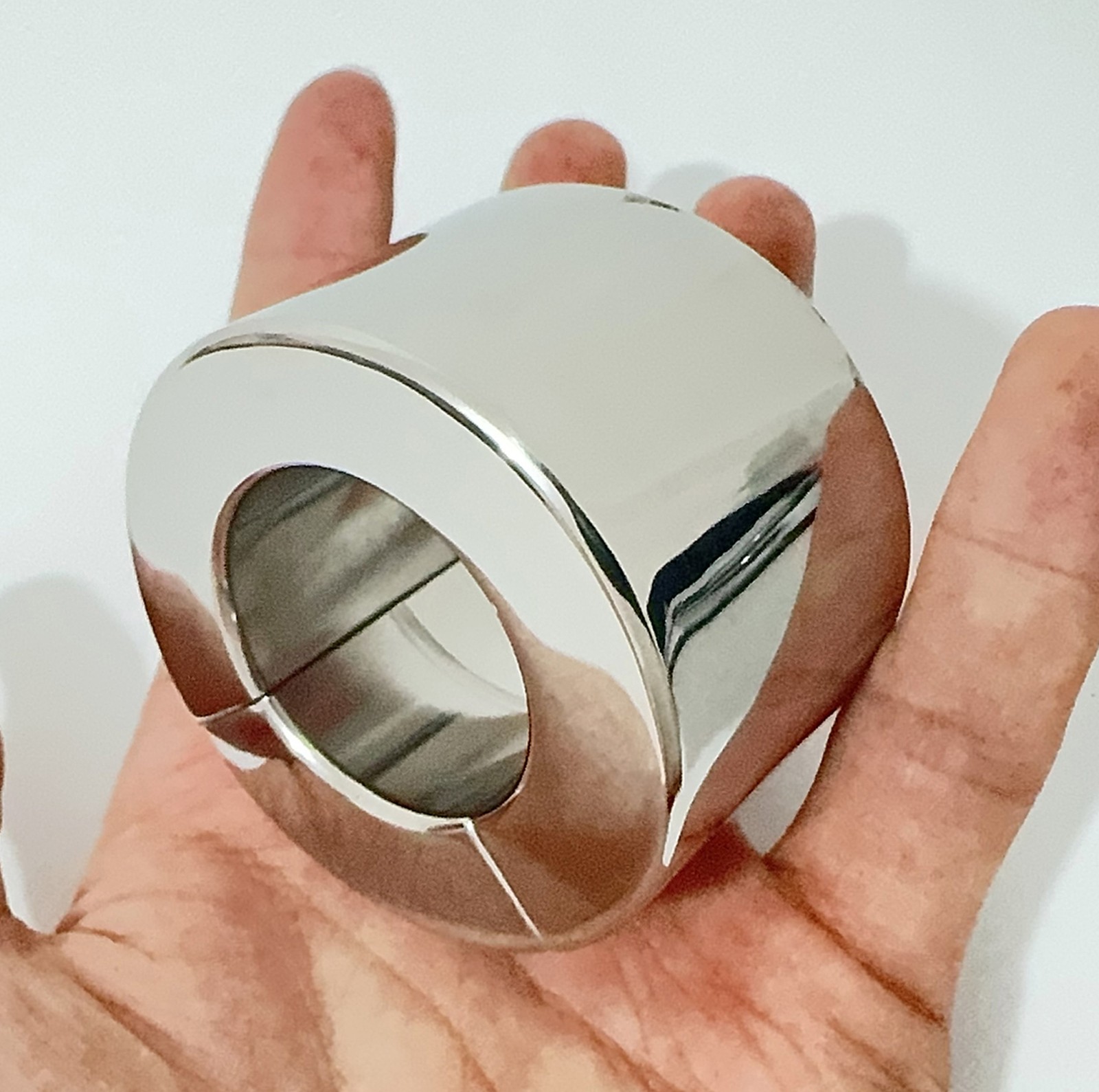 Magnetic Stainless Steel Cock Ring Scrotum Pendant Ball Testis Weight Training