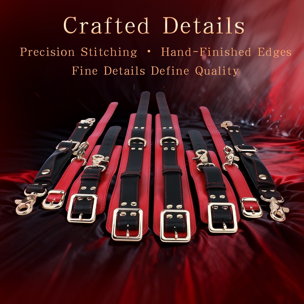 BDSM Bondage Restraints Set Couples Sex Toys Handcuffs Breast&Leg Restraints Kit