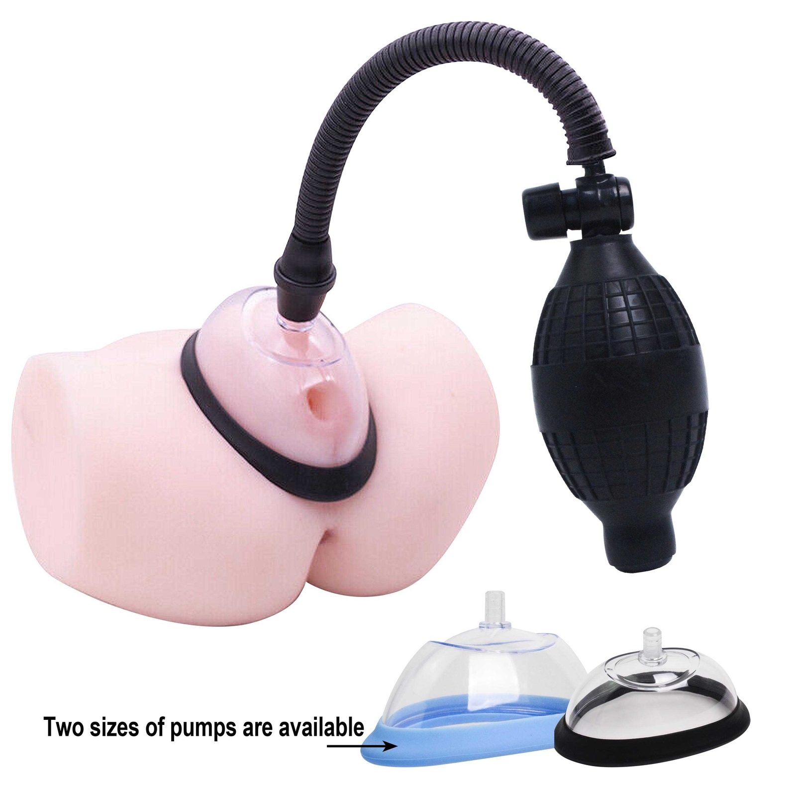 Female Pussy Pump Suction Cup with Pump Enhancer 2 Cups Enlargement Bondage Clit