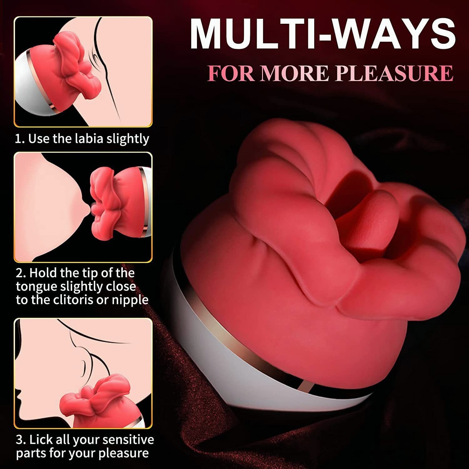 Sucking Vibrator 2in1 Adult Toys Clit Nipple Sucker Licking Sex Toys for Women