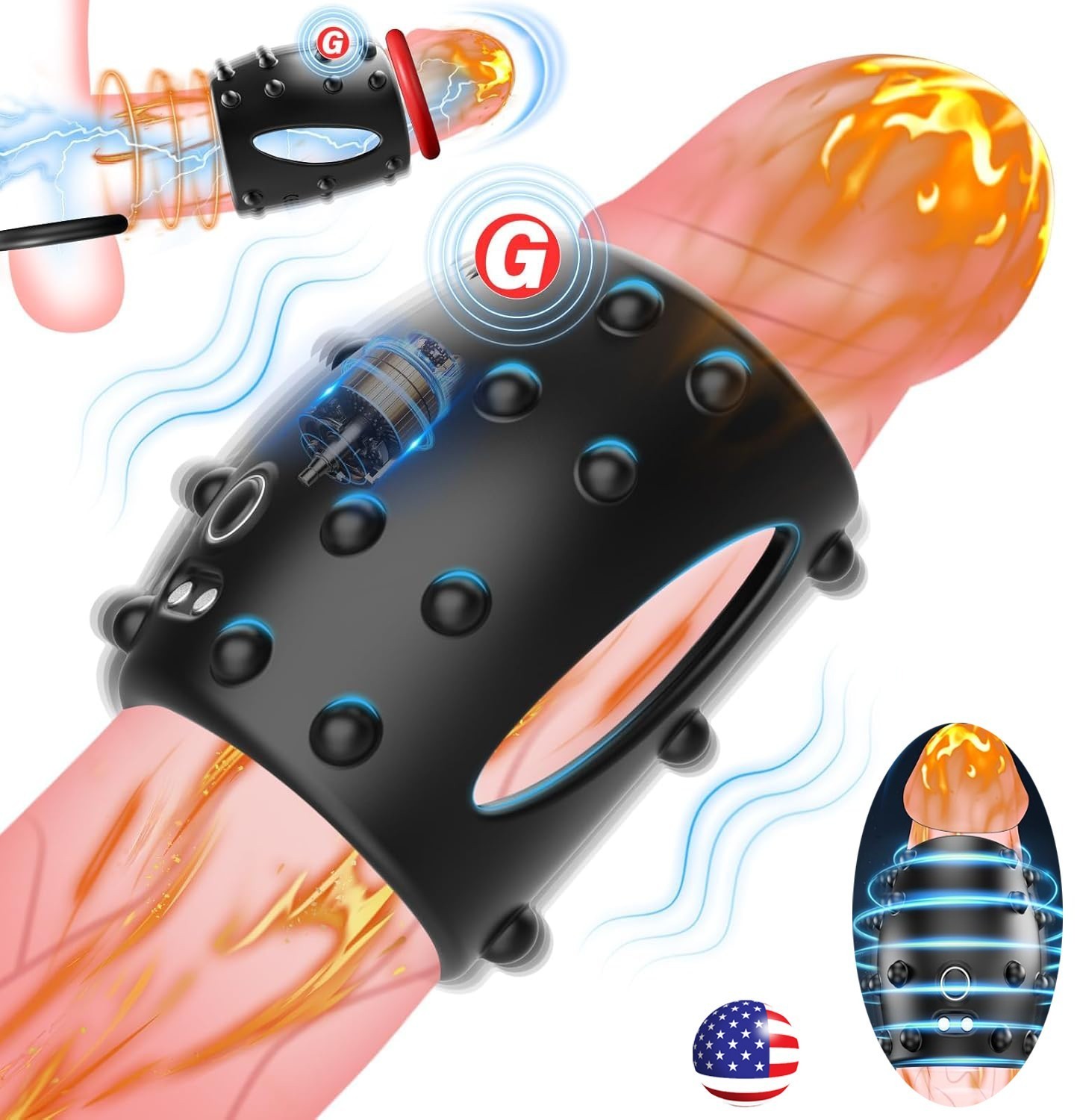 Vibrating Cock Ring Penis Ring Vibrator Testicular stimulation Sex Toys For Men