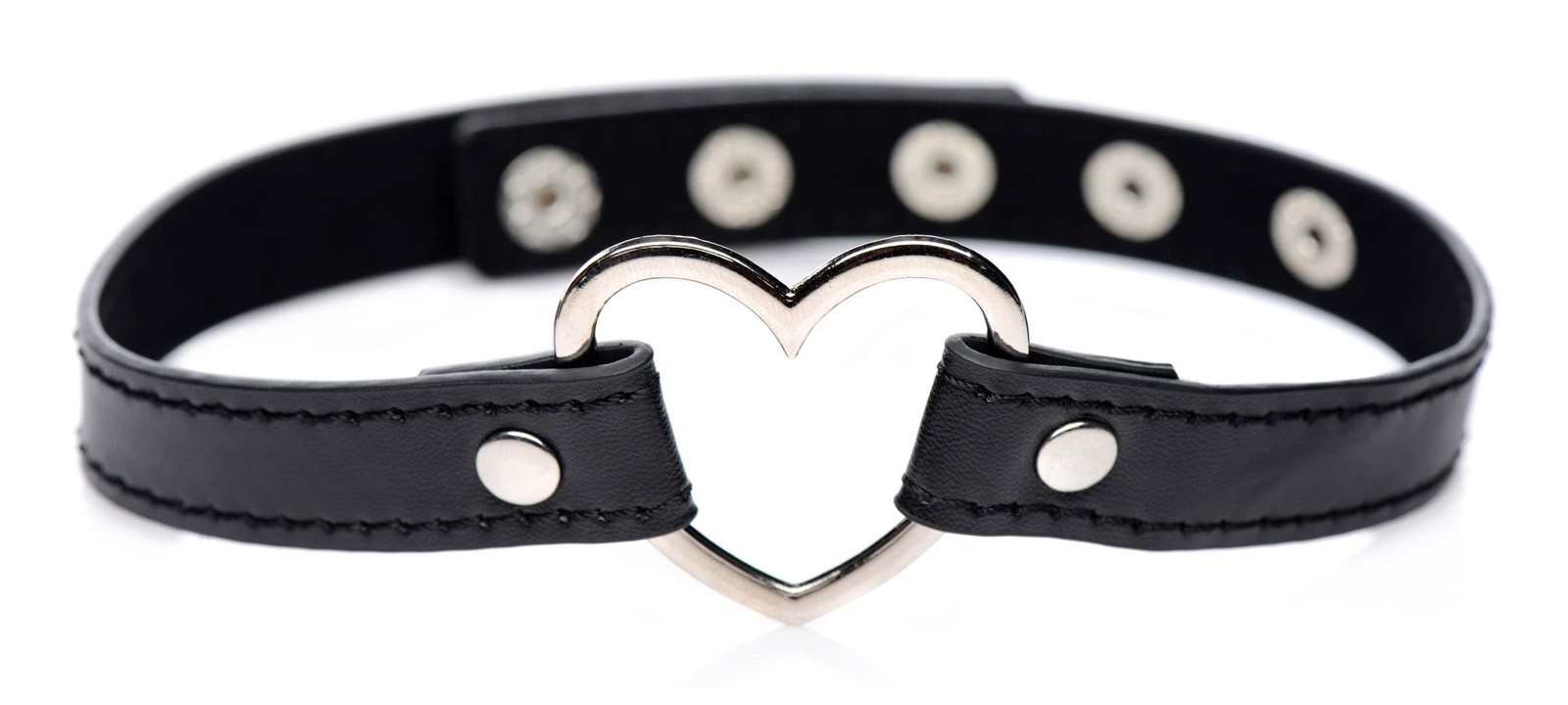Master Series Chrome Heart Black Choker